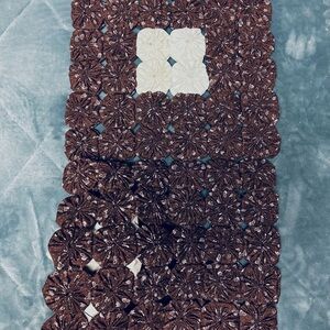 2 Yoyo pillow covers 14x14” 
Handmade Chocolate Brown
Vintage vibes